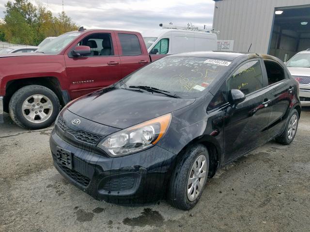 KNADM5A3XC6066419 - 2012 KIA RIO LX BLACK photo 2