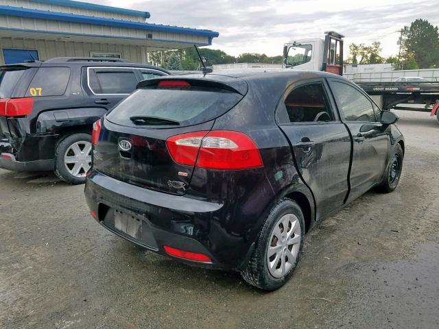 KNADM5A3XC6066419 - 2012 KIA RIO LX BLACK photo 4