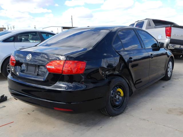 3VW1K7AJ9CM350711 - 2012 VOLKSWAGEN JETTA BASE BLACK photo 4
