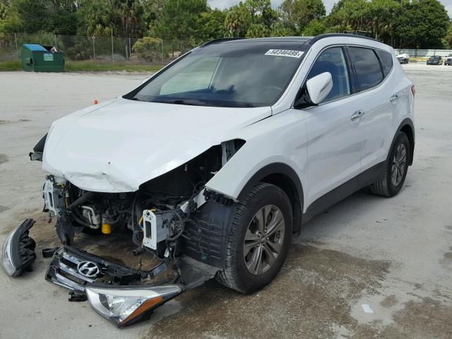 5XYZU3LB8EG151681 - 2014 HYUNDAI SANTA FE S WHITE photo 2