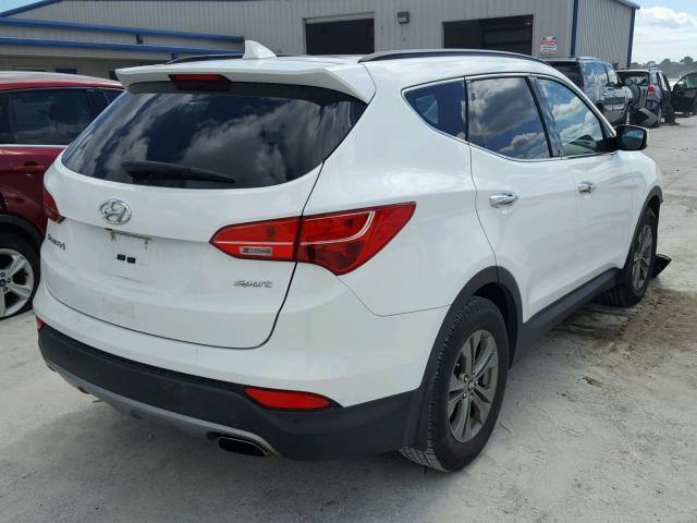 5XYZU3LB8EG151681 - 2014 HYUNDAI SANTA FE S WHITE photo 4