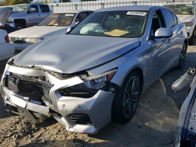 JN1BV7AP3EM684981 - 2014 INFINITI Q50 BASE SILVER photo 2