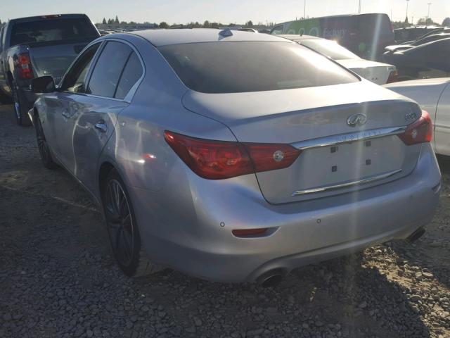 JN1BV7AP3EM684981 - 2014 INFINITI Q50 BASE SILVER photo 3