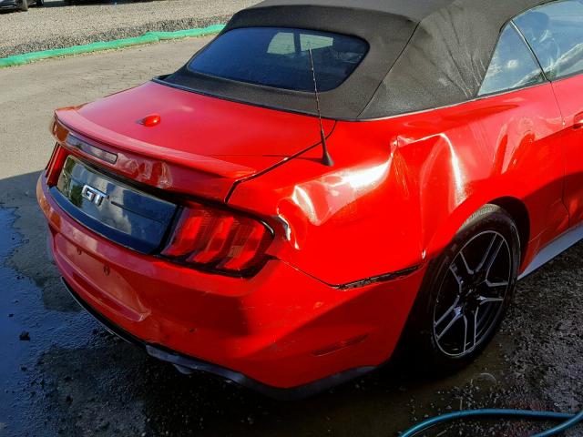 1FATP8FF7K5151139 - 2019 FORD MUSTANG GT RED photo 9