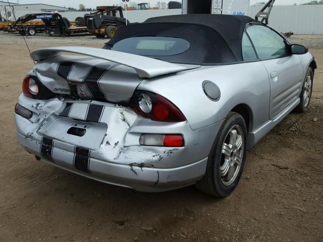 4A3AE85H61E048798 - 2001 MITSUBISHI ECLIPSE SP SILVER photo 4