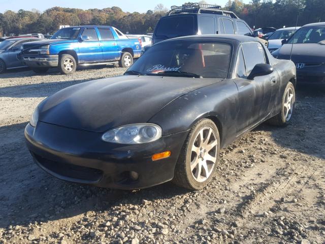 JM1NB353930302671 - 2003 MAZDA MX-5 MIATA BLACK photo 2