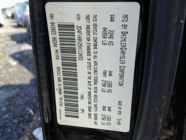 2D4FV48V25H112453 - 2005 DODGE MAGNUM SXT BLACK photo 10