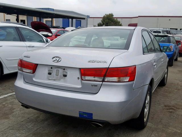 5NPEU46F16H008164 - 2006 HYUNDAI SONATA GLS SILVER photo 4