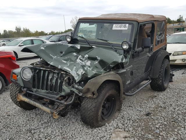 1J4FY19S9VP504942 - 1997 JEEP WRANGLER / GREEN photo 2