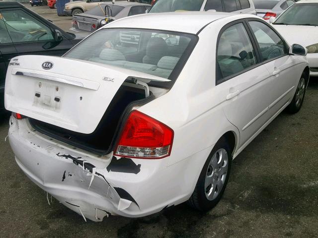 KNAFE222095667749 - 2009 KIA SPECTRA EX WHITE photo 4