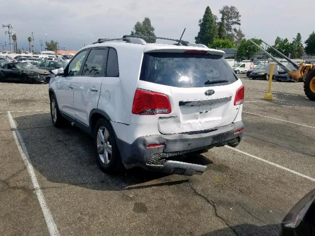 5XYKU3A61DG341781 - 2013 KIA SORENTO EX WHITE photo 3