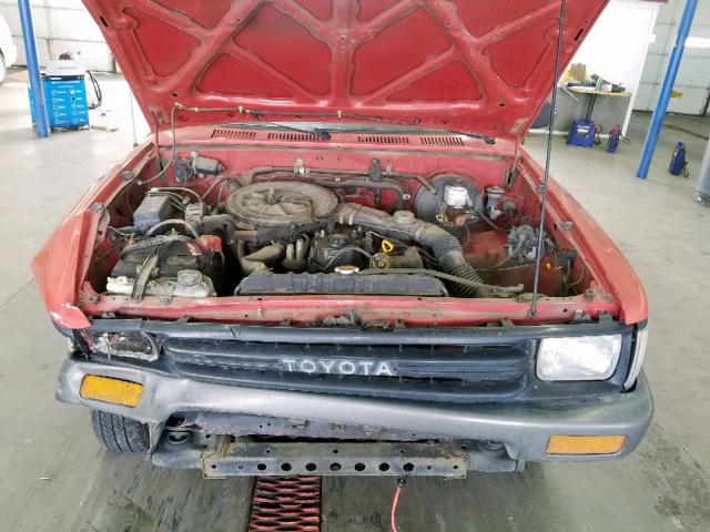 JT4RN81R4L0056063 - 1990 TOYOTA PICKUP 1/2 RED photo 7