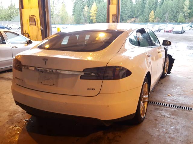 5YJSA1E29FF110822 - 2015 TESLA MODEL S Սպիտակ լուսանկար 4