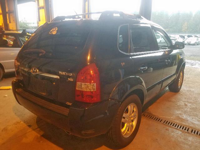 KM8JN72D67U671914 - 2007 HYUNDAI TUCSON SE BLACK photo 4