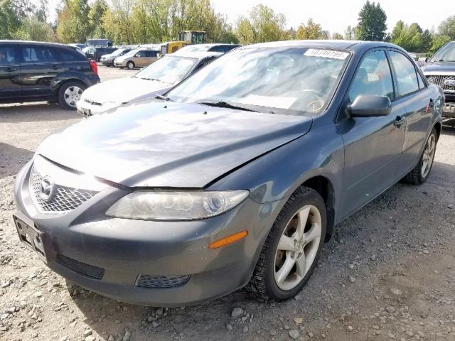 1YVHP80C955M63136 - 2005 MAZDA 6 I GRAY photo 2