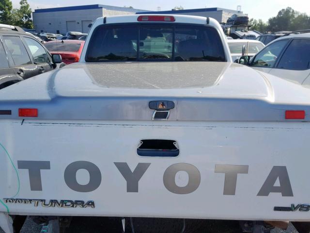 5TBJN3218YS070151 - 2000 TOYOTA TUNDRA WHITE photo 9