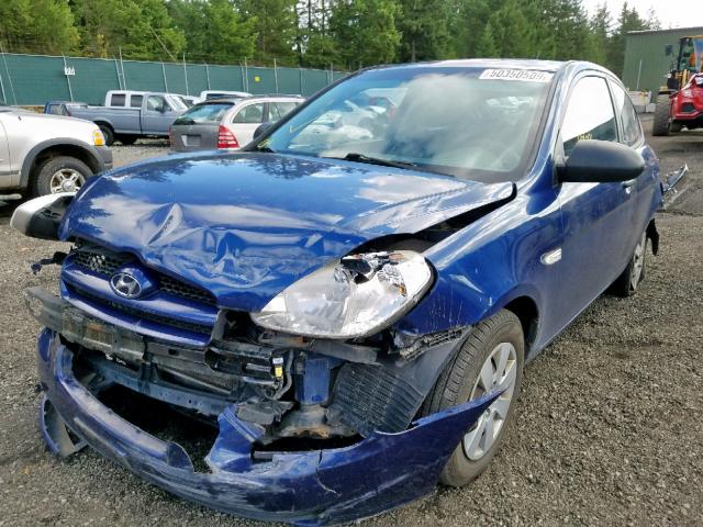 KMHCM36C09U142550 - 2009 HYUNDAI ACCENT GS BLUE photo 2