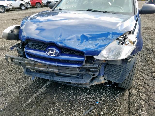 KMHCM36C09U142550 - 2009 HYUNDAI ACCENT GS BLUE photo 9