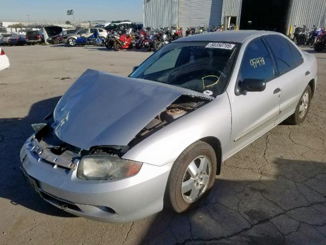 1G1JF52F037240106 - 2003 CHEVROLET CAVALIER L SILVER photo 2