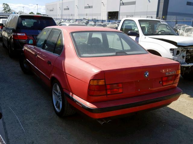 WBAHD2319MBF72105 - 1991 BMW 535 I AUTO RED photo 3