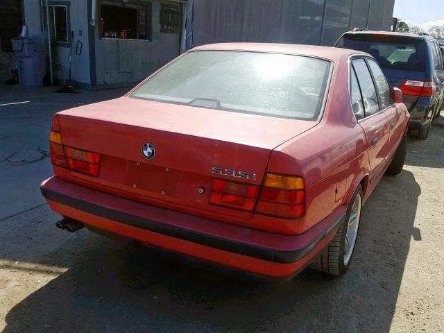 WBAHD2319MBF72105 - 1991 BMW 535 I AUTO RED photo 4