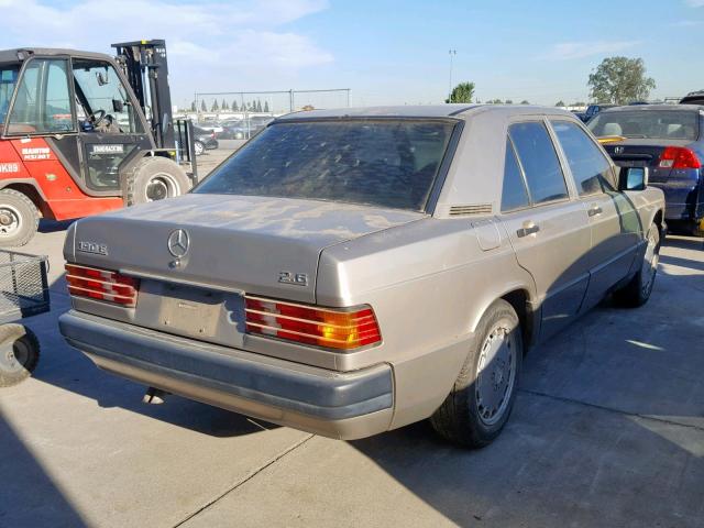 WDBDA29D9MF859007 - 1991 MERCEDES-BENZ 190 E 2.6 BEIGE photo 4