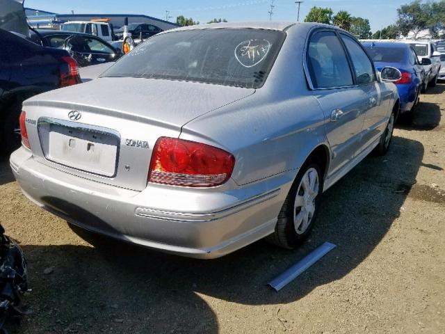 KMHWF25S54A035367 - 2004 HYUNDAI SONATA GL SILVER photo 4