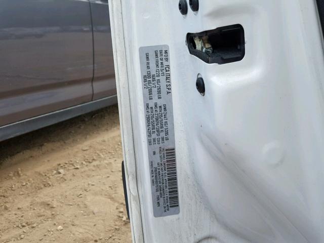 ZFBERFABXH6G75769 - 2017 RAM PROMASTER 白色 照片 10