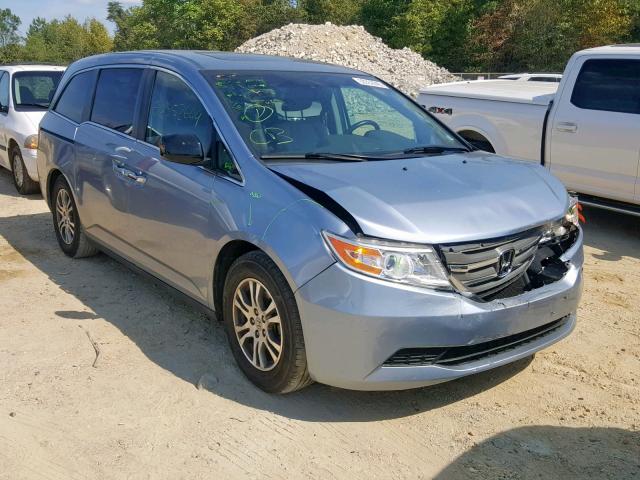 5FNRL5H60CB002809 - 2012 HONDA ODYSSEY EX BLUE photo 1