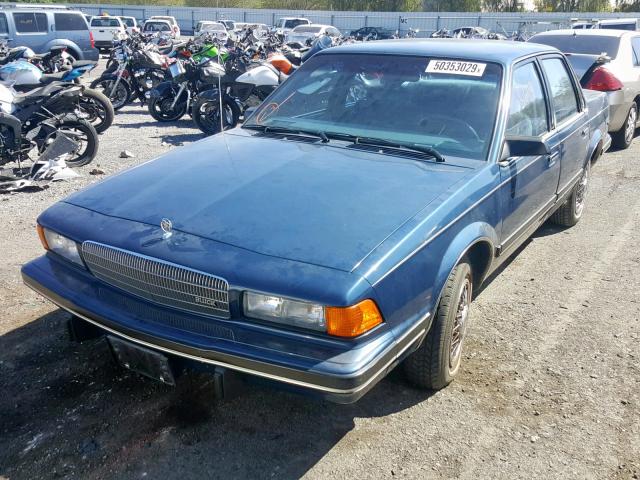 1G4AH54N5L6470408 - 1990 BUICK CENTURY CU BLUE photo 2