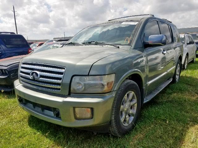 5N3AA08A84N810552 - 2004 INFINITI QX56 GREEN photo 2