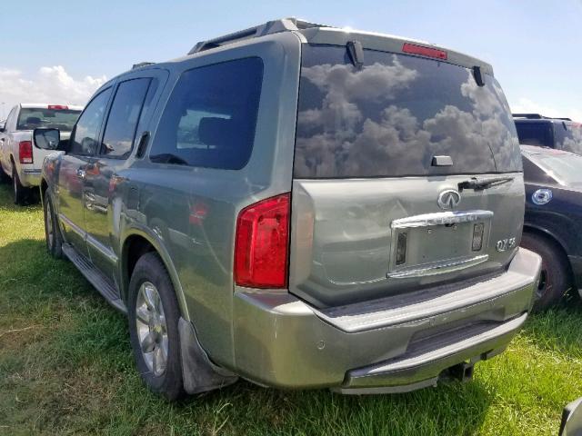 5N3AA08A84N810552 - 2004 INFINITI QX56 GREEN photo 3