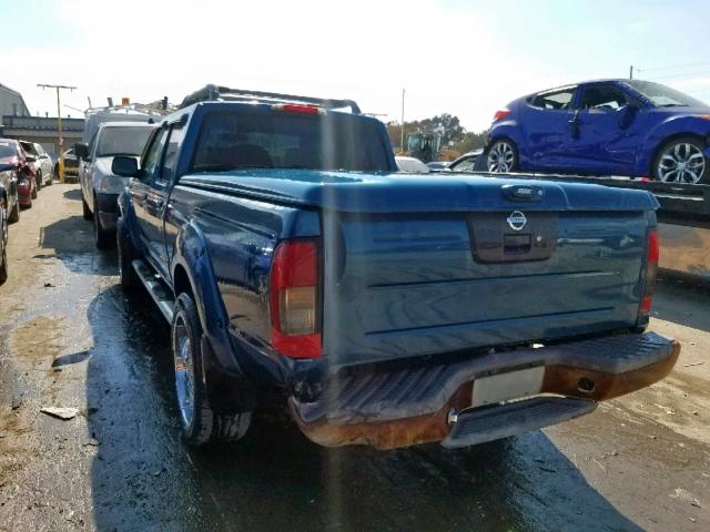 1N6ED29X34C449681 - 2004 NISSAN FRONTIER C BLUE photo 3