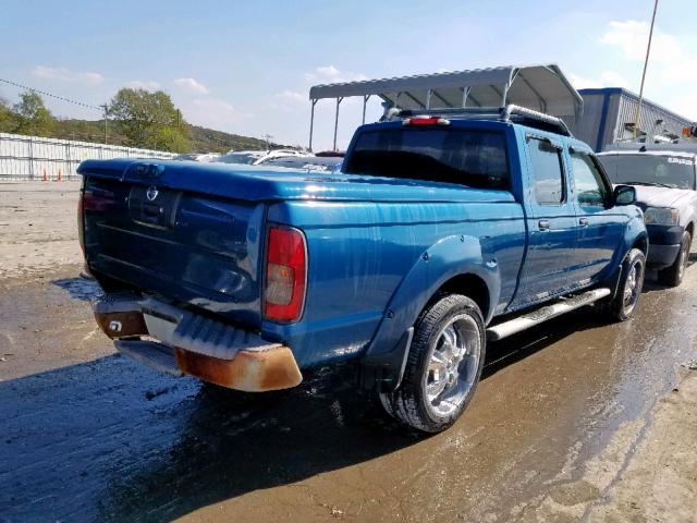 1N6ED29X34C449681 - 2004 NISSAN FRONTIER C BLUE photo 4