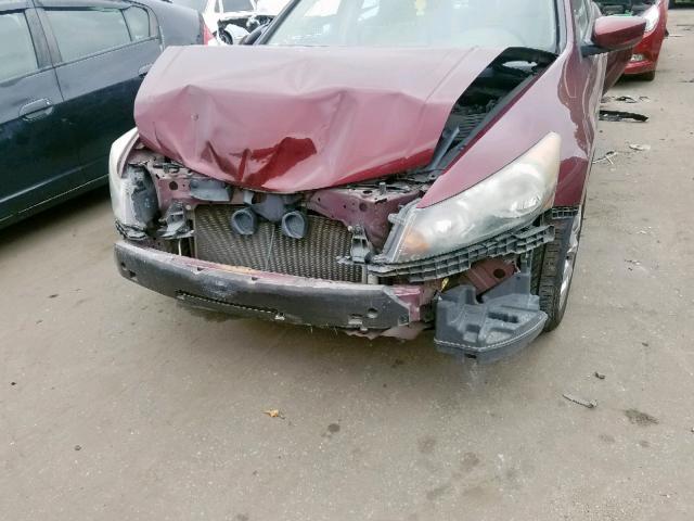 1HGCP26888A121111 - 2008 HONDA ACCORD EXL BURGUNDY photo 9