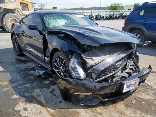 1FA6P8THXF5425409 - 2015 FORD MUSTANG BLACK photo 1