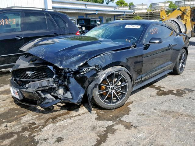 1FA6P8THXF5425409 - 2015 FORD MUSTANG BLACK photo 2