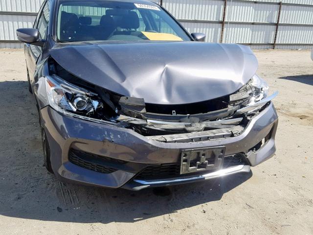 1HGCR2F35HA254777 - 2017 HONDA ACCORD LX CHARCOAL photo 9