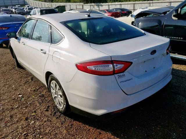 3FA6P0G70DR142188 - 2013 FORD FUSION S WHITE photo 3