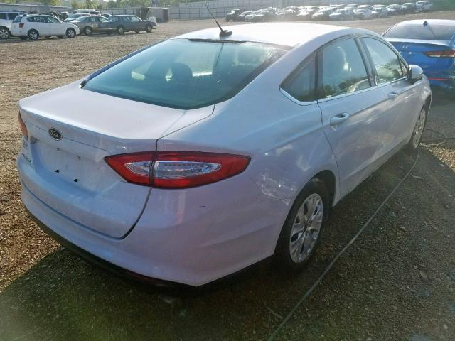 3FA6P0G70DR142188 - 2013 FORD FUSION S WHITE photo 4