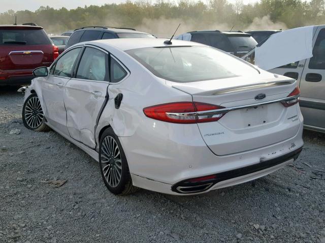 3FA6P0K92HR155684 - 2017 FORD FUSION TIT WHITE photo 3