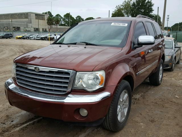 1A8HX58P57F575417 - 2007 CHRYSLER ASPEN LIMI RED photo 2