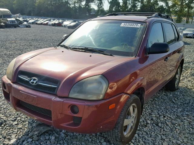 KM8JM12B16U378791 - 2006 HYUNDAI TUCSON GL RED photo 2