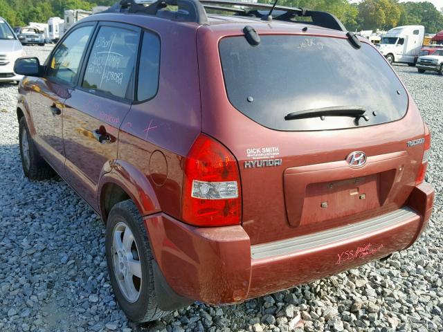 KM8JM12B16U378791 - 2006 HYUNDAI TUCSON GL RED photo 3