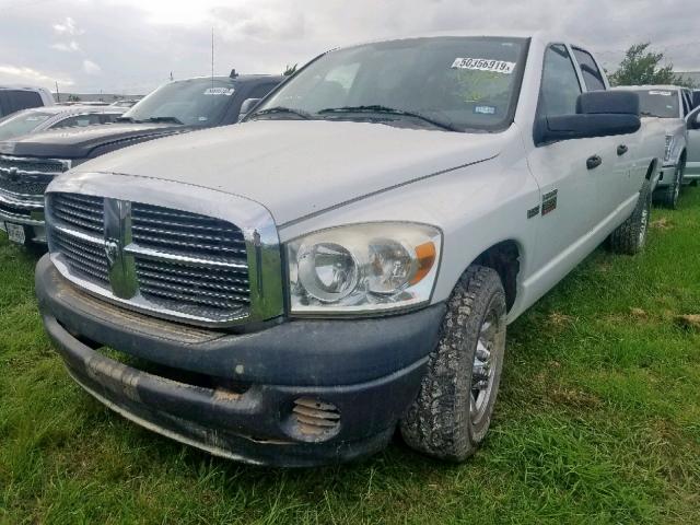 3D7KR28D18G247851 - 2008 DODGE RAM 2500 S WHITE photo 2