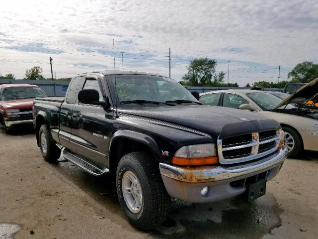 1B7GG23Y9VS196488 - 1997 DODGE DAKOTA BLACK photo 1