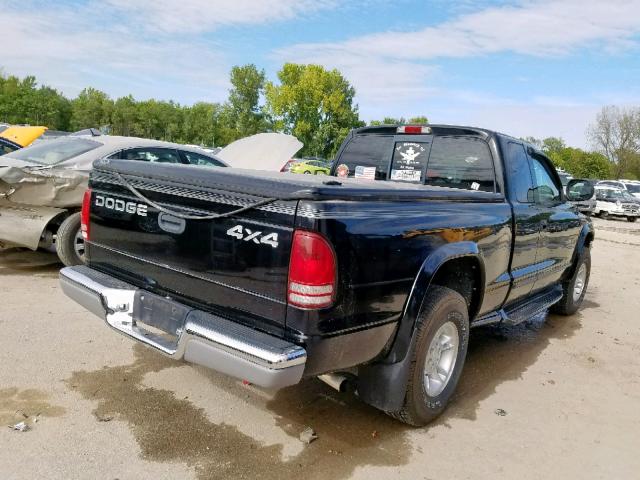 1B7GG23Y9VS196488 - 1997 DODGE DAKOTA BLACK photo 4