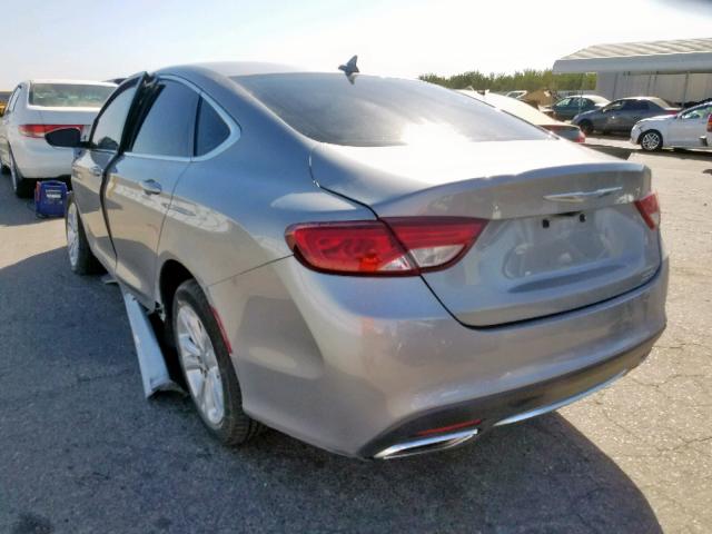 1C3CCCAGXGN155643 - 2016 CHRYSLER 200 LIMITE SILVER photo 3