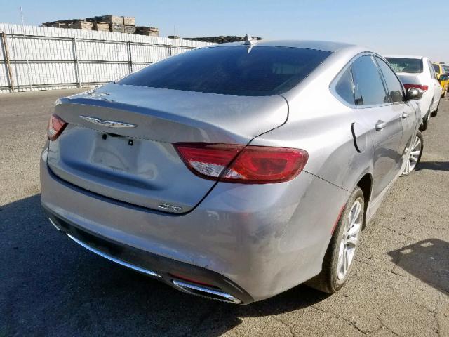 1C3CCCAGXGN155643 - 2016 CHRYSLER 200 LIMITE SILVER photo 4