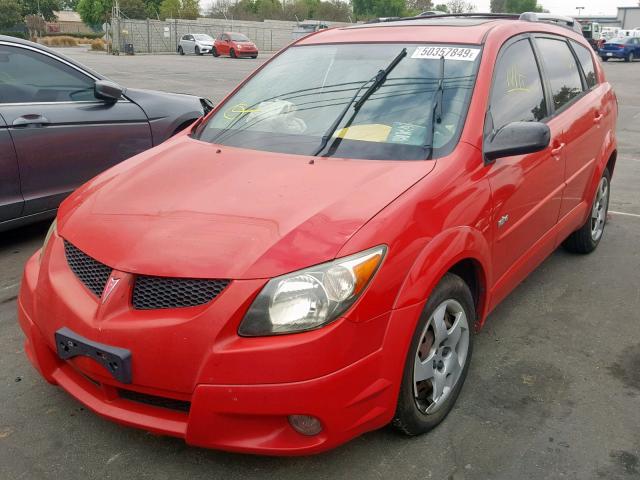 5Y2SL62854Z469026 - 2004 PONTIAC VIBE RED photo 2